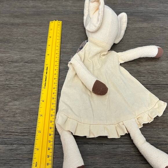 Organic Cotton Cream Elephant‎ in Floral Pattern Dress Lovey - Picture 4 of 4